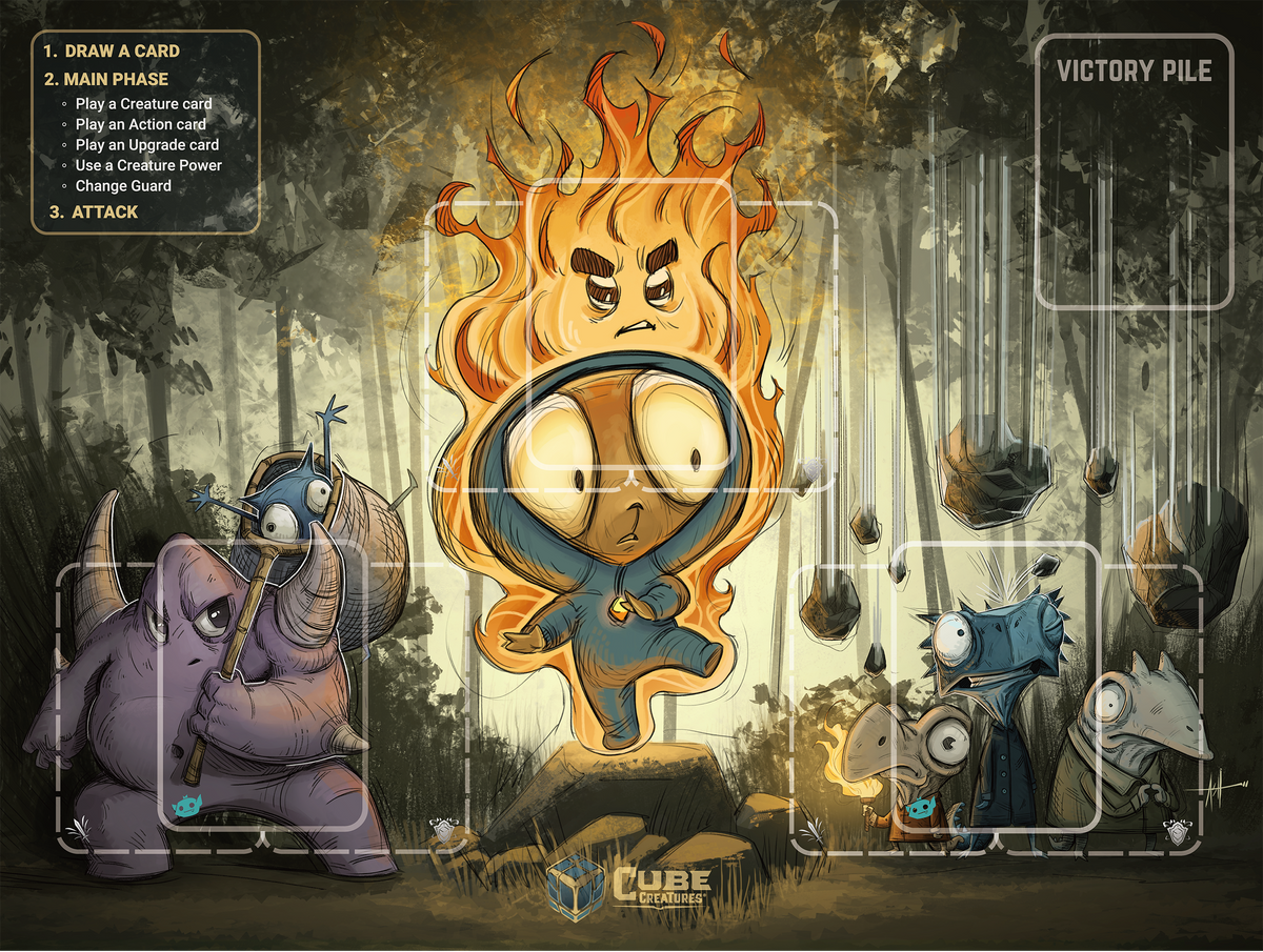 Premium Stitched Playmat (Ember Kidd, Shadow Theft, Sky is Falling)